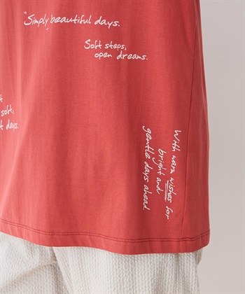 DECOY 【ひやさらコットン】メッセージプリントバックタック6分袖Tシャツ【綿100％・接触冷感・UVカット】_subthumb_13