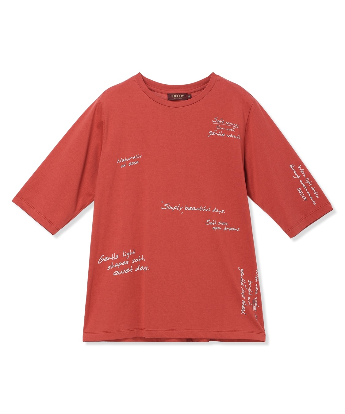 DECOY 【ひやさらコットン】メッセージプリントバックタック6分袖Tシャツ【綿100％・接触冷感・UVカット】_sub_14