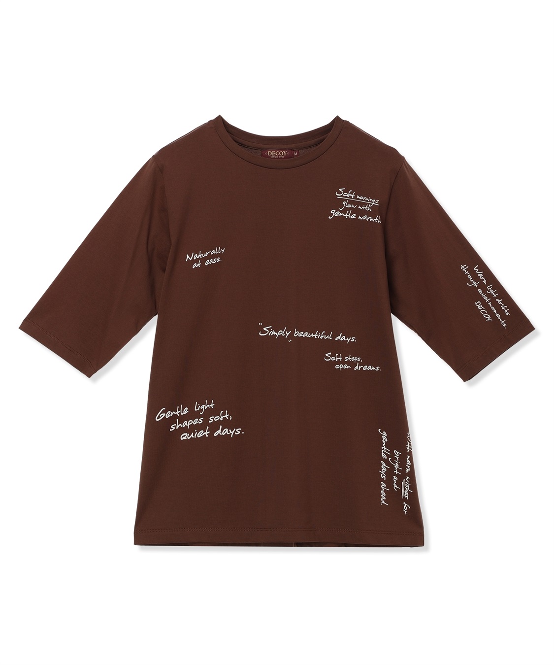 DECOY 【ひやさらコットン】メッセージプリントバックタック6分袖Tシャツ【綿100％・接触冷感・UVカット】_sub_23