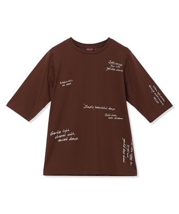 DECOY 【ひやさらコットン】メッセージプリントバックタック6分袖Tシャツ【綿100％・接触冷感・UVカット】_subthumb_23