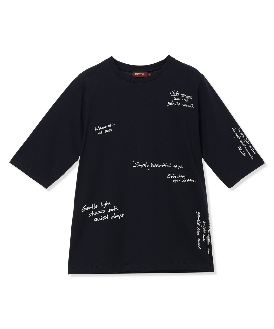 DECOY 【ひやさらコットン】メッセージプリントバックタック6分袖Tシャツ【綿100％・接触冷感・UVカット】_sub_24