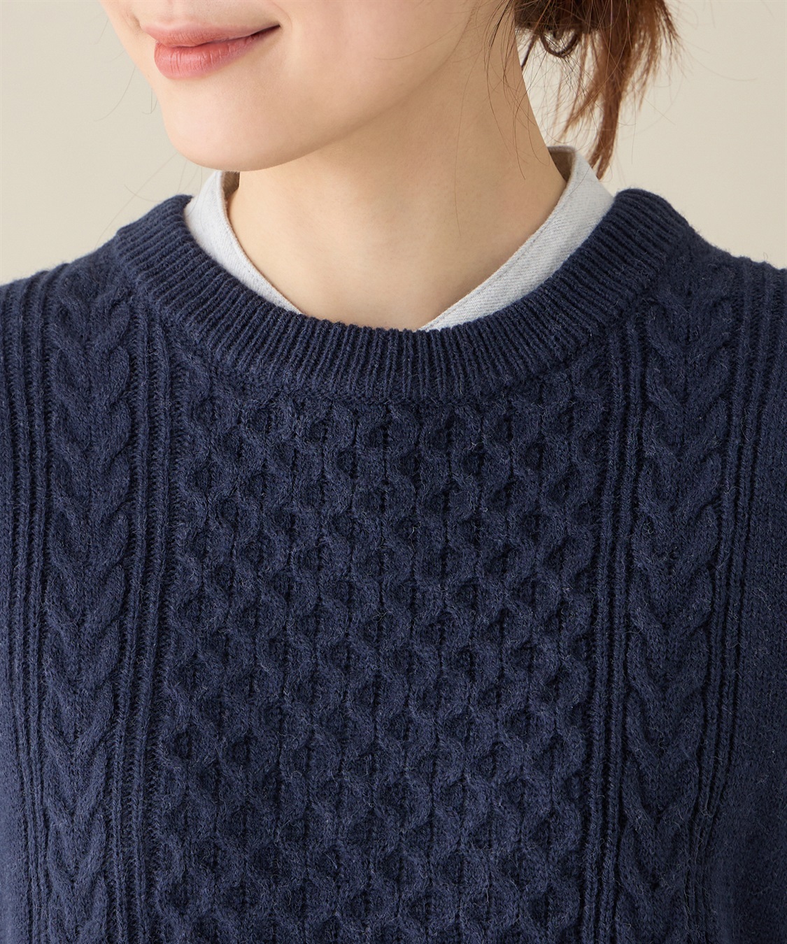DECOY アラン柄ニットベスト_sub_3