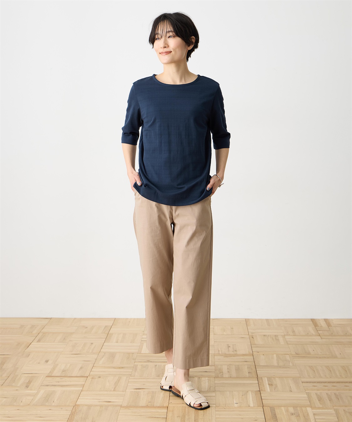 DECOY ストレッチストレートパンツ【接触冷感・ウォッシャブル・後ろウエストゴム】_sub_7