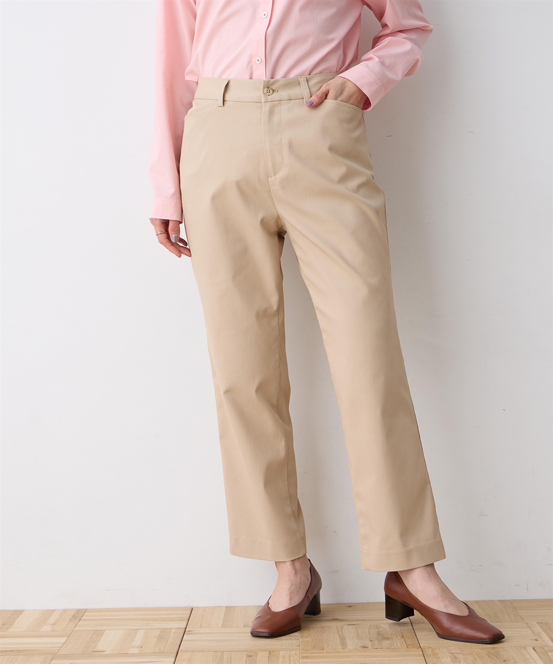 DECOY ファンクションストレッチテーパードパンツ【接触冷感・UVケア・吸水速乾・遮熱・透け防止・後ろウエストゴム・サスティナブル素材】_sub_2