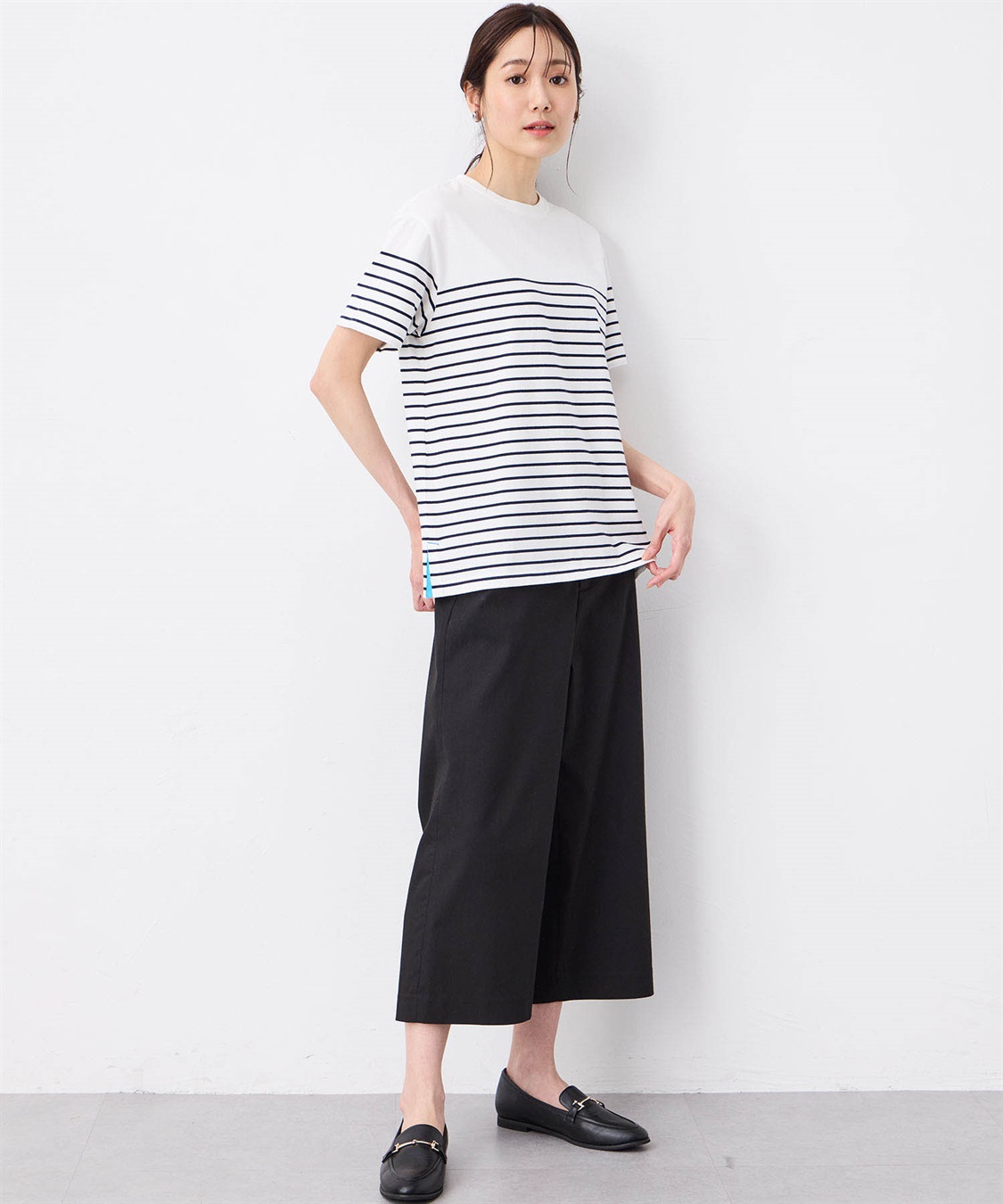 Petit Honfleur 【UVカット】【接触冷感】パネルボーダーTシャツ_sub_9
