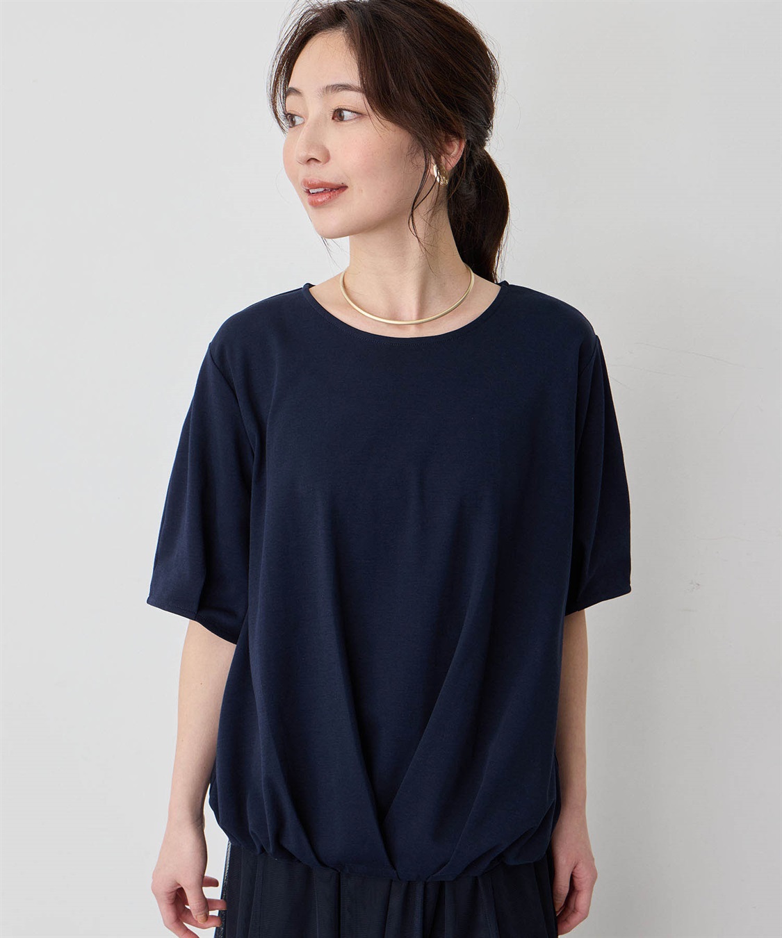 Petit Honfleur 【冷感】【UVカット】ドロストTシャツ_sub_1