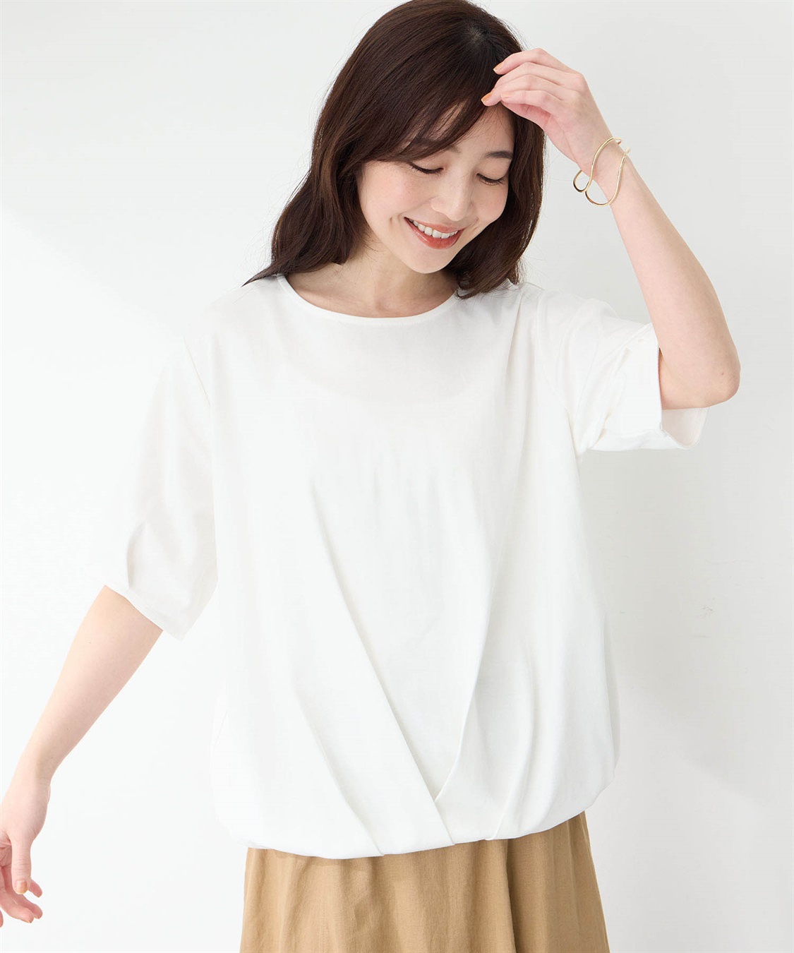Petit Honfleur 【冷感】【UVカット】ドロストTシャツ_sub_2