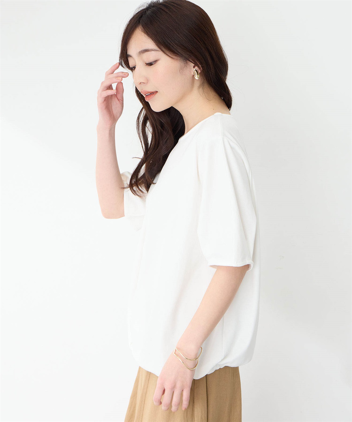 Petit Honfleur 【冷感】【UVカット】ドロストTシャツ_sub_3