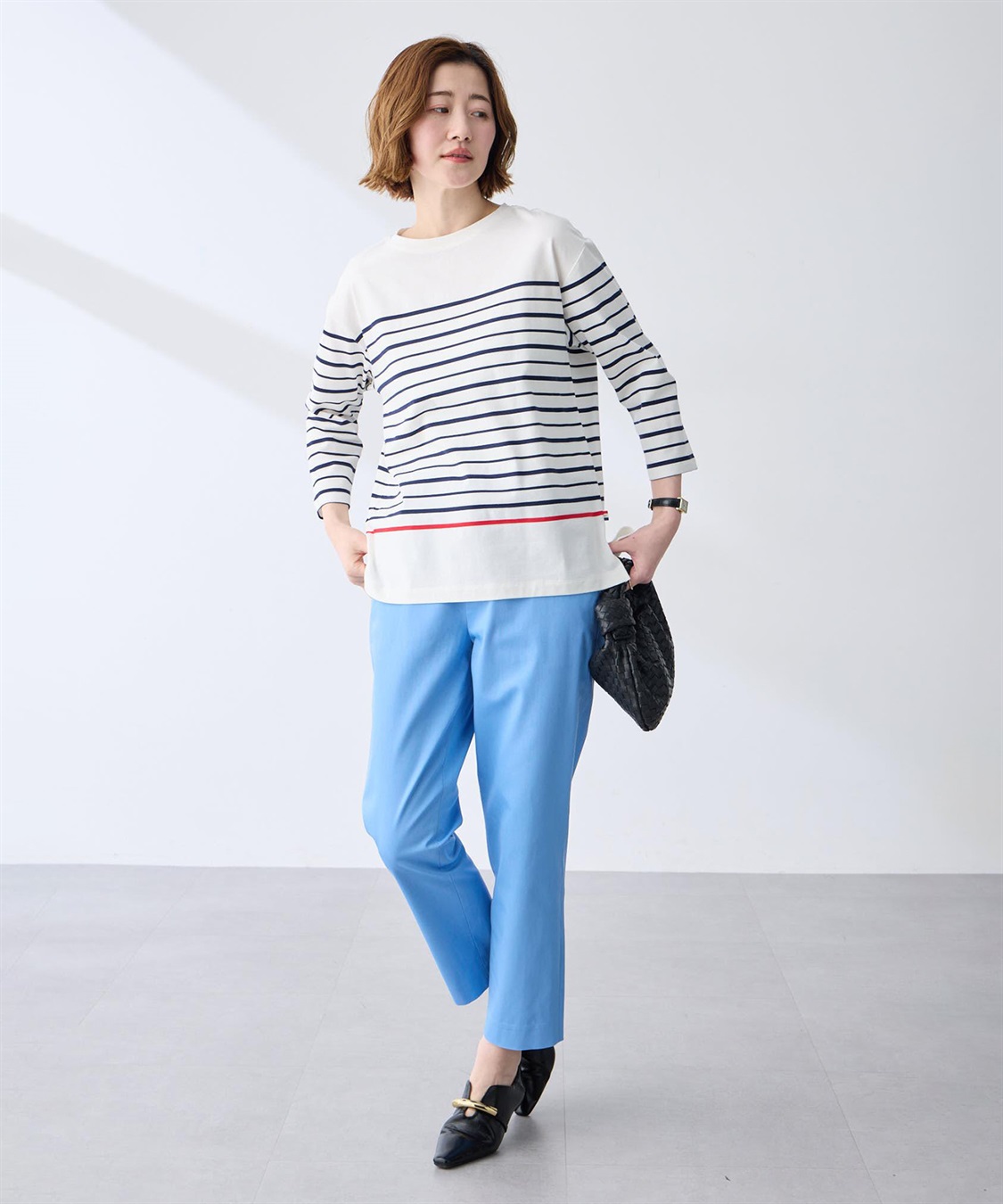 Petit Honfleur ボーダーＴシャツ【オーガニックコットンブレンド】_sub_4