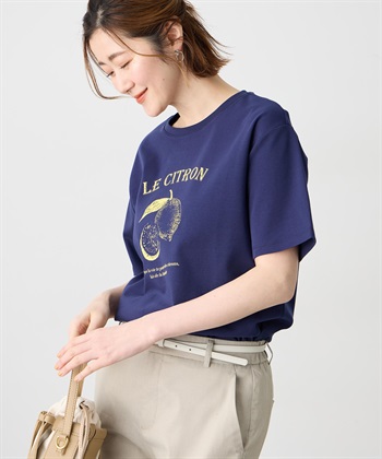 Petit Honfleur フルーツプリントTシャツ【オーガニックコットンブレンド・接触冷感・UVカット】_subthumb_4