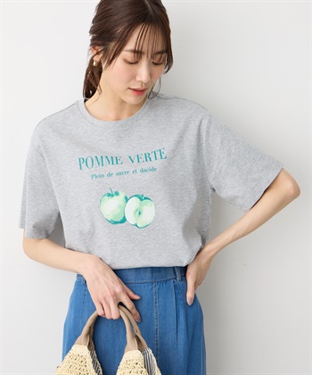 Petit Honfleur フルーツプリントTシャツ【オーガニックコットンブレンド・接触冷感・UVカット】_subthumb_6
