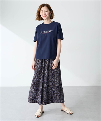 Petit Honfleur ロゴプリントTシャツ【接触冷感・UVカット・オーガニックコットンブレンド】_subthumb_8