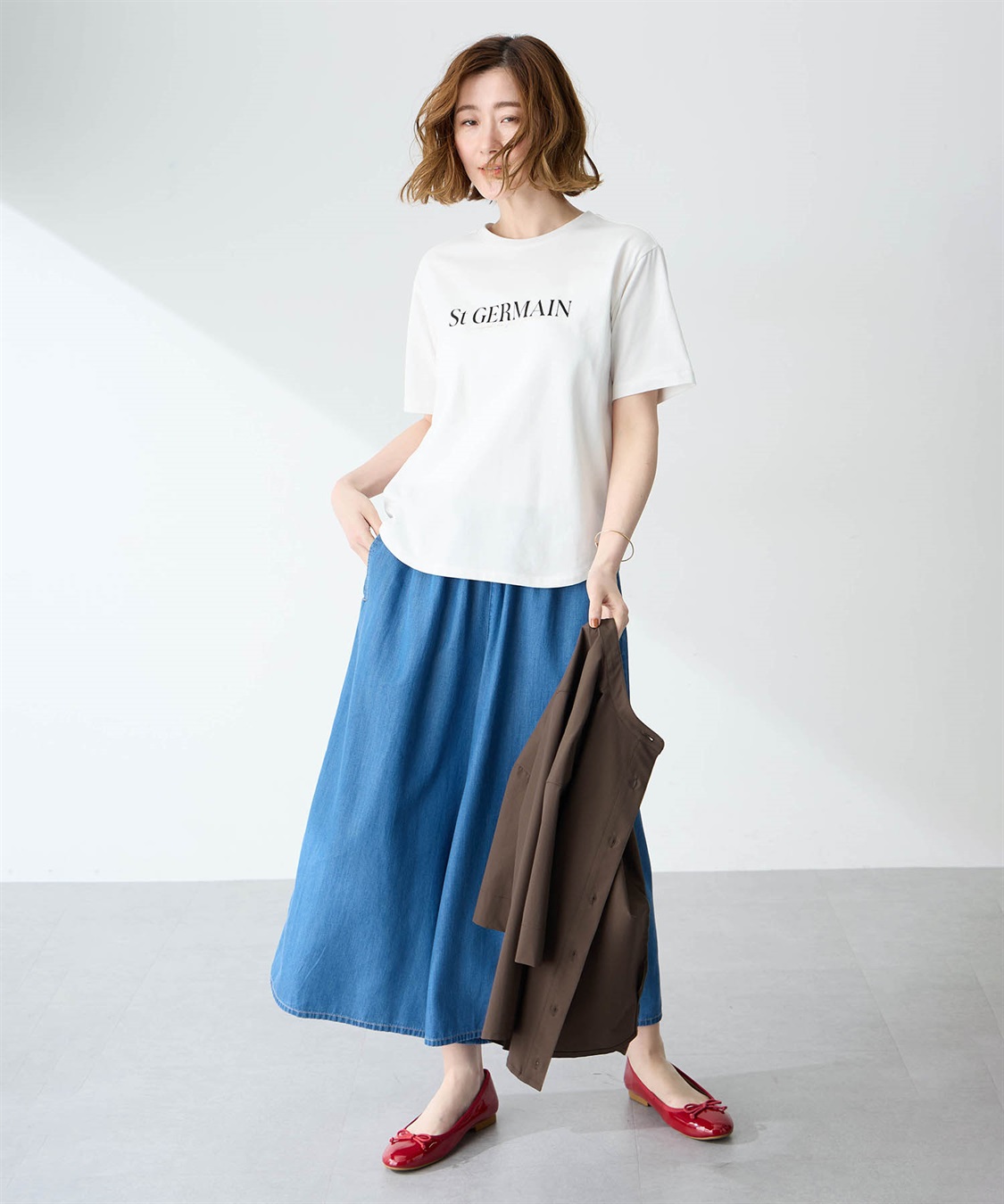 Petit Honfleur ロゴプリントTシャツ【接触冷感・UVカット・オーガニックコットンブレンド】_sub_10