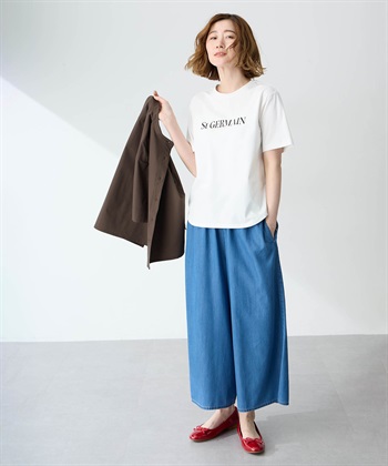 Petit Honfleur ロゴプリントTシャツ【接触冷感・UVカット・オーガニックコットンブレンド】_subthumb_11