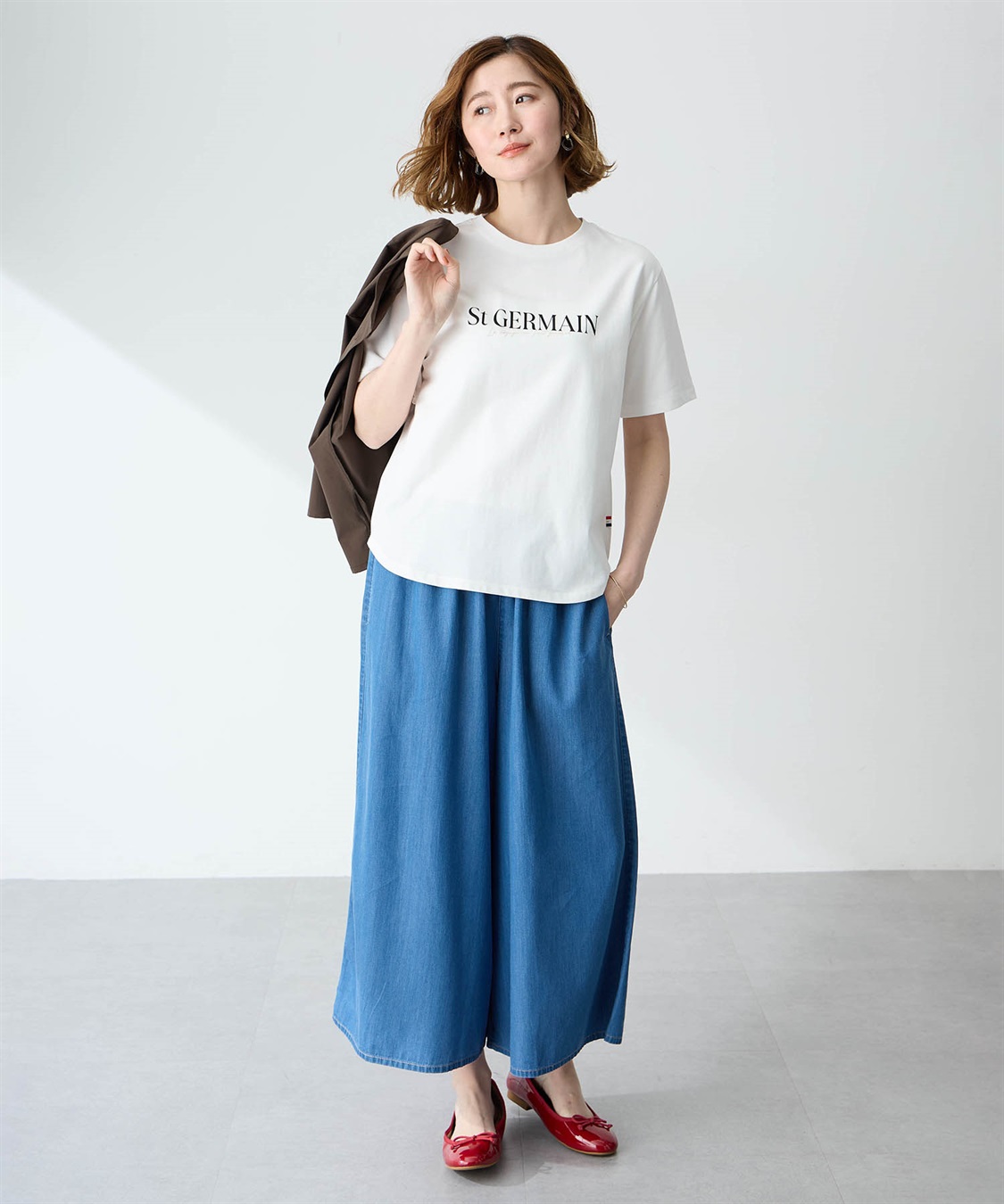 Petit Honfleur ロゴプリントTシャツ【接触冷感・UVカット・オーガニックコットンブレンド】_sub_12
