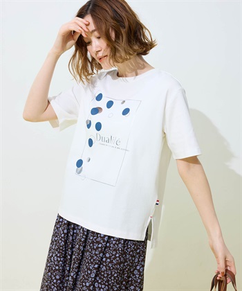 Petit Honfleur ドットプリントTシャツ【オーガニックコットンブレンド・接触冷感・UVカット】_subthumb_6