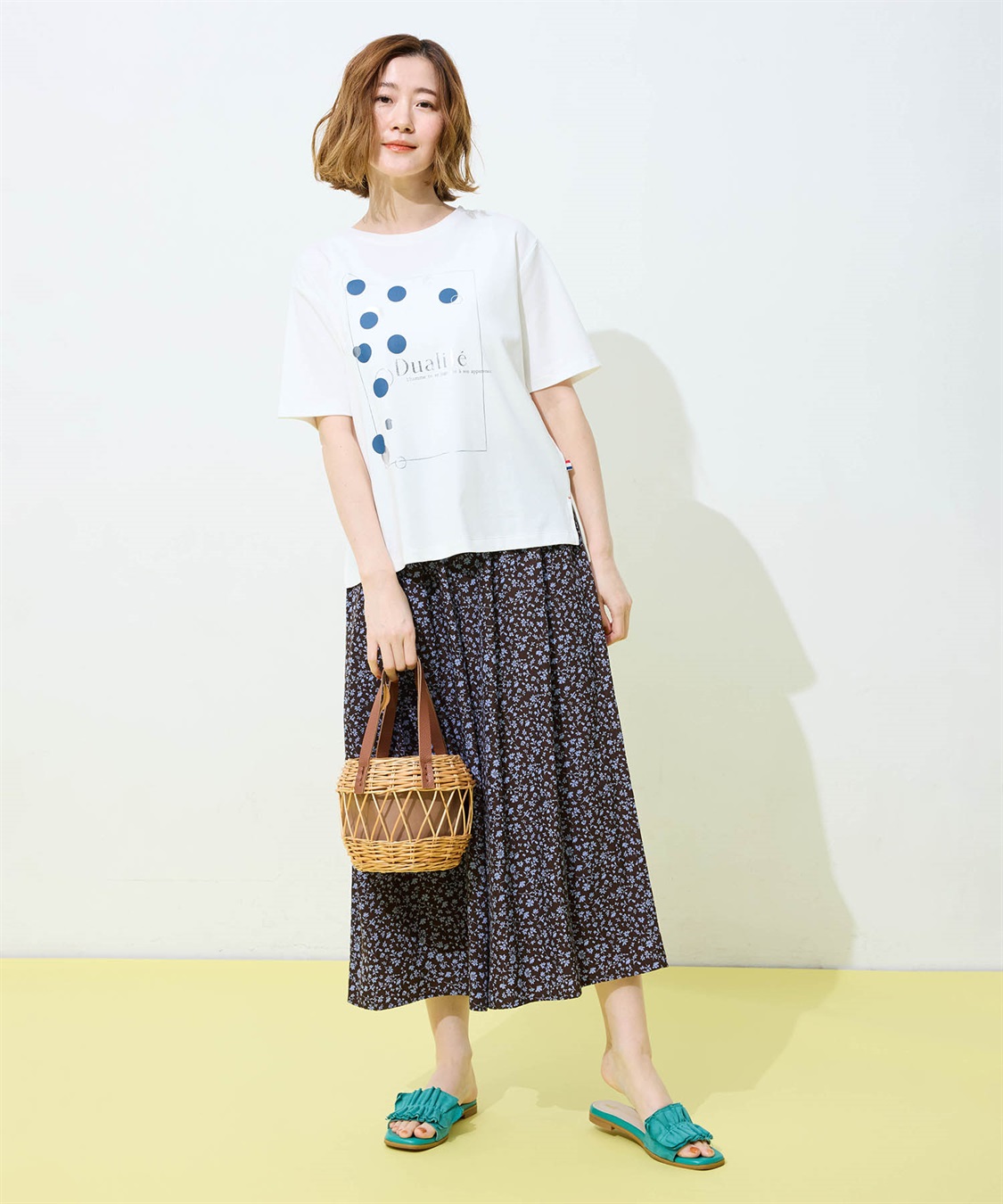 Petit Honfleur ドットプリントTシャツ【オーガニックコットンブレンド・接触冷感・UVカット】_sub_10