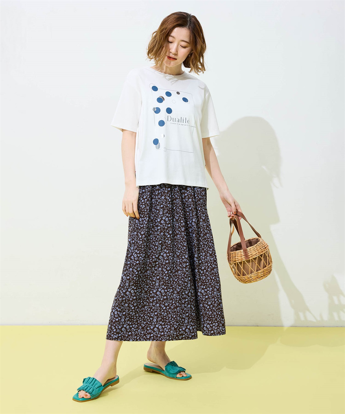 Petit Honfleur ドットプリントTシャツ【オーガニックコットンブレンド・接触冷感・UVカット】_sub_12