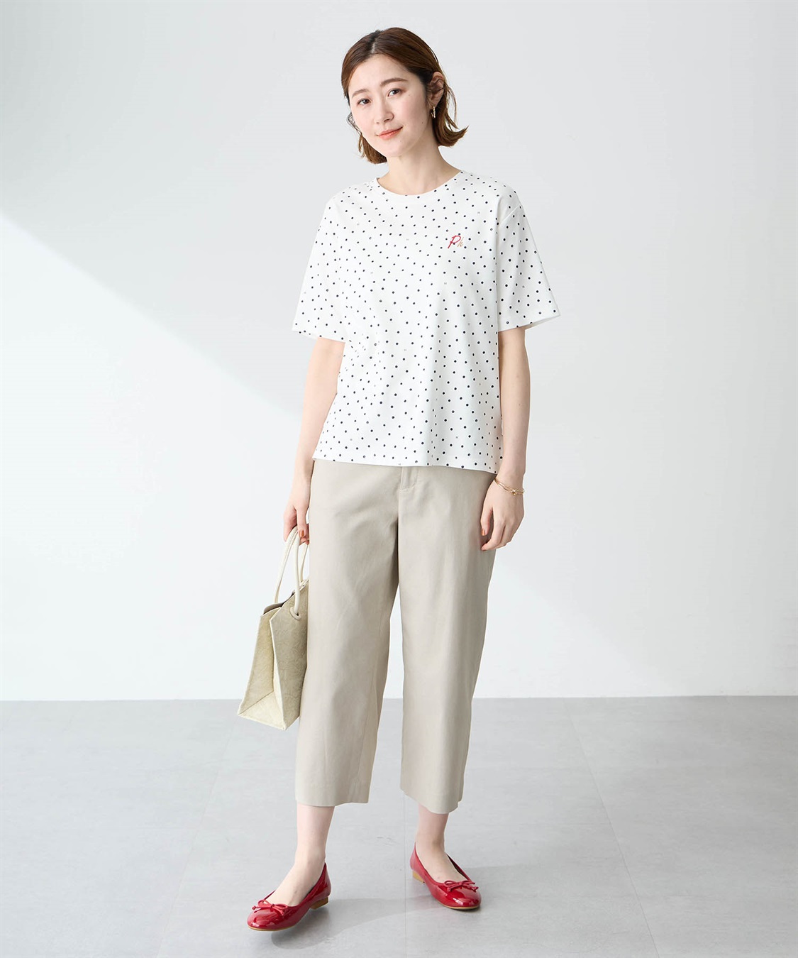 Petit Honfleur ドットプリントTシャツ【オーガニックコットンブレンド・接触冷感・UVカット】_sub_17
