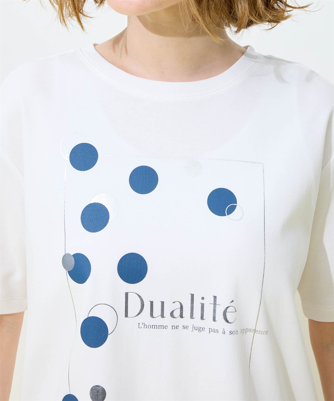 Petit Honfleur ドットプリントTシャツ【オーガニックコットンブレンド・接触冷感・UVカット】_sub_20