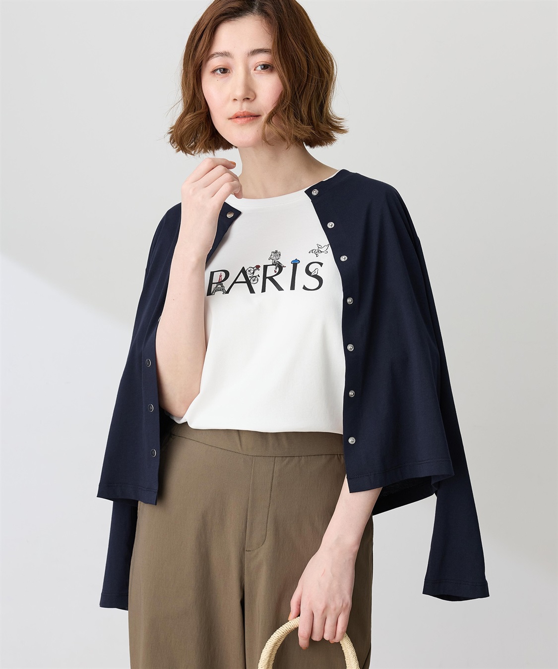 Petit Honfleur シアーコットンクルーネックカットカーディガン【接触冷感・UVカット】_sub_8