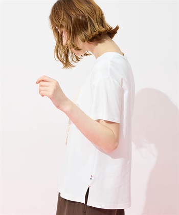 Petit Honfleur モチーフレースTシャツ【オーガニックコットンブレンド・接触冷感・UVカット】_subthumb_3