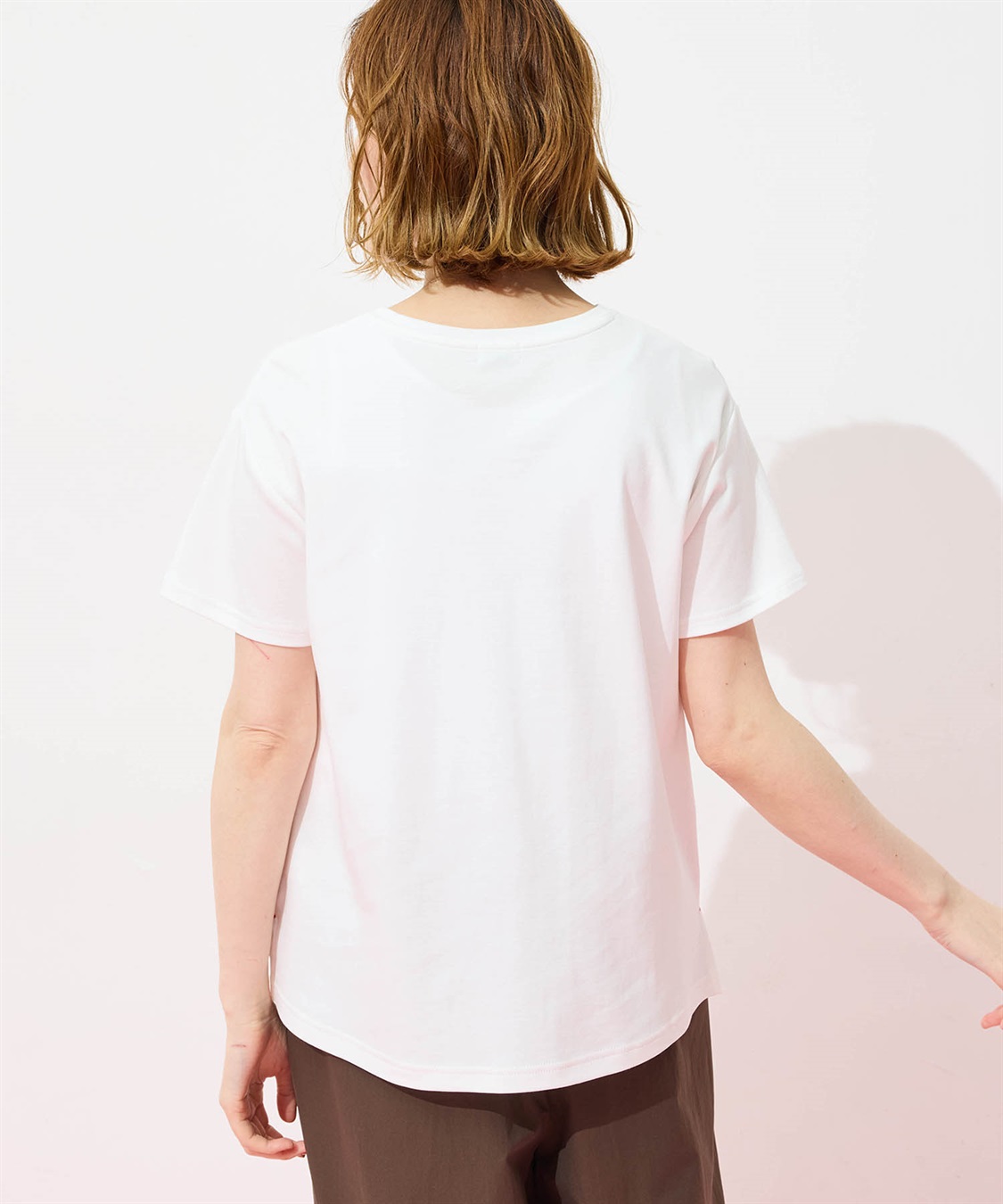 Petit Honfleur モチーフレースTシャツ【オーガニックコットンブレンド・接触冷感・UVカット】_sub_4