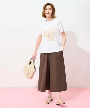 Petit Honfleur モチーフレースTシャツ【オーガニックコットンブレンド・接触冷感・UVカット】_subthumb_5