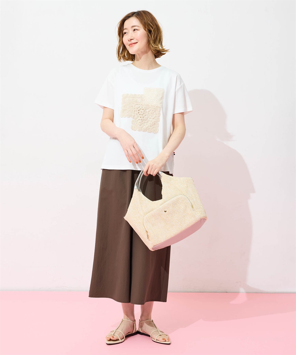 Petit Honfleur モチーフレースTシャツ【オーガニックコットンブレンド・接触冷感・UVカット】_sub_6