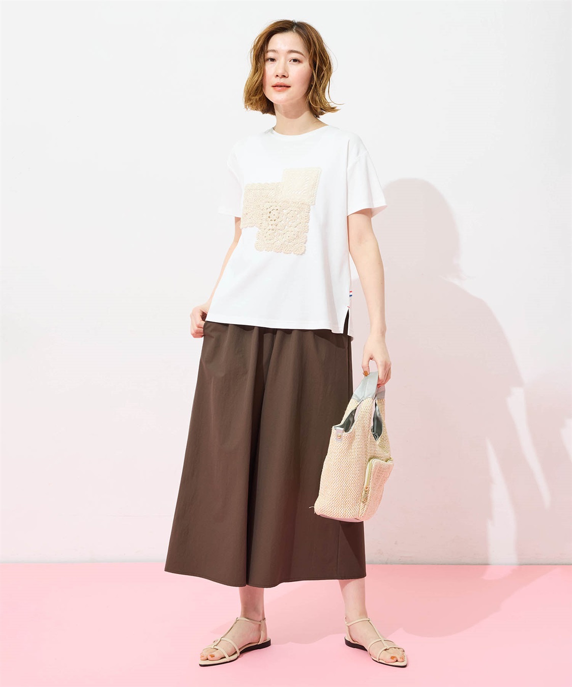 Petit Honfleur モチーフレースTシャツ【オーガニックコットンブレンド・接触冷感・UVカット】_sub_7