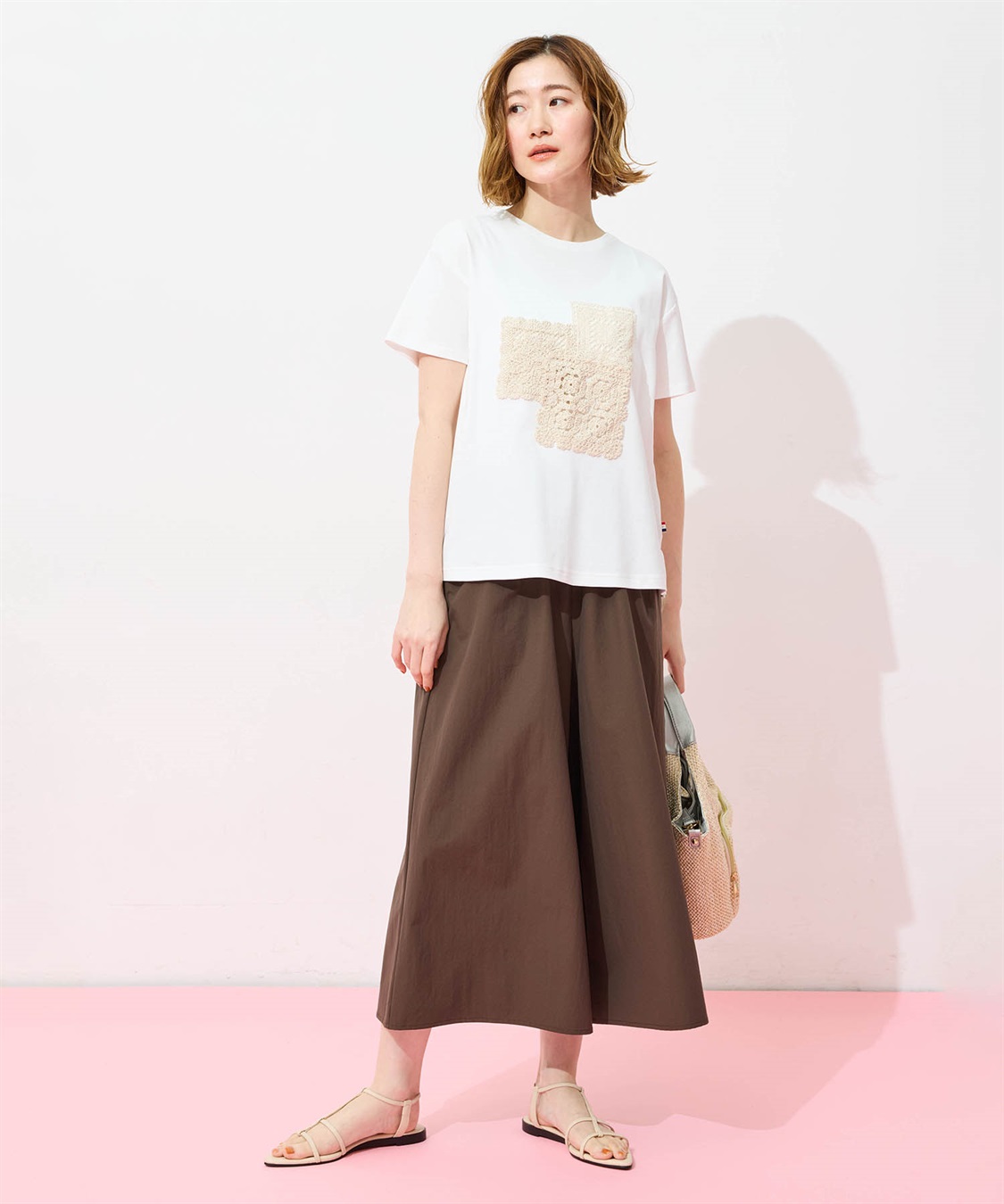 Petit Honfleur モチーフレースTシャツ【オーガニックコットンブレンド・接触冷感・UVカット】_sub_8