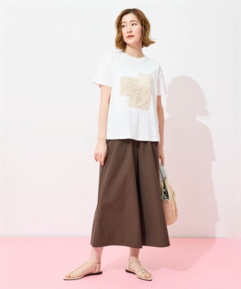 Petit Honfleur モチーフレースTシャツ【オーガニックコットンブレンド・接触冷感・UVカット】_subthumb_8