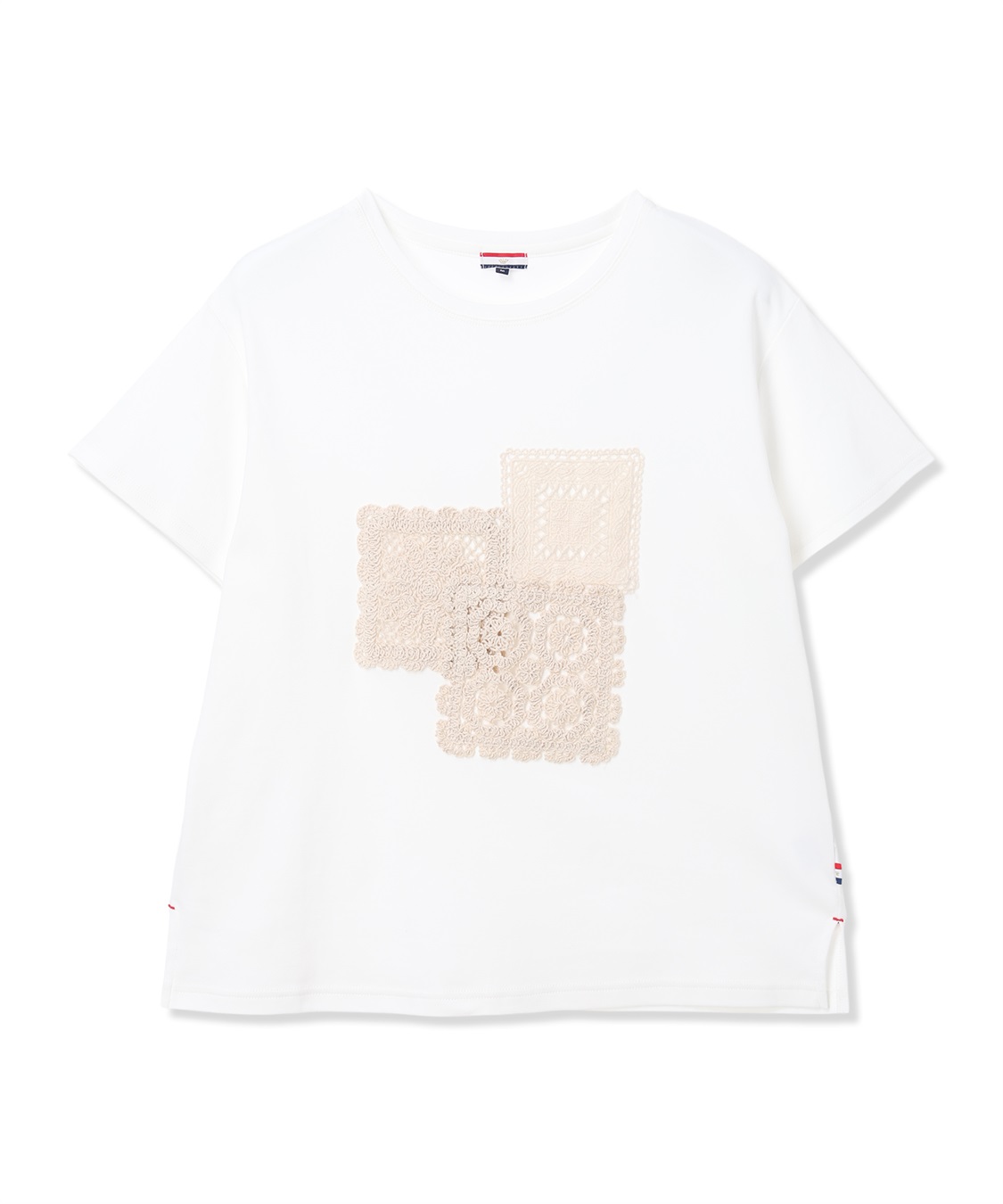 Petit Honfleur モチーフレースTシャツ【オーガニックコットンブレンド・接触冷感・UVカット】_sub_13