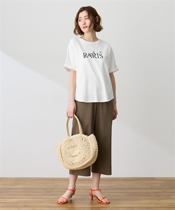 Petit Honfleur 【イラストレーターコラボ】PARISロゴプリントTシャツ【接触冷感・UVカット・オーガニックコットンブレンド】_subthumb_8