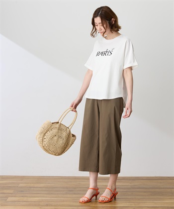 Petit Honfleur 【イラストレーターコラボ】PARISロゴプリントTシャツ【接触冷感・UVカット・オーガニックコットンブレンド】_subthumb_9
