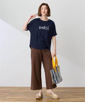 Petit Honfleur 【イラストレーターコラボ】PARISロゴプリントTシャツ【接触冷感・UVカット・オーガニックコットンブレンド】_subthumb_10