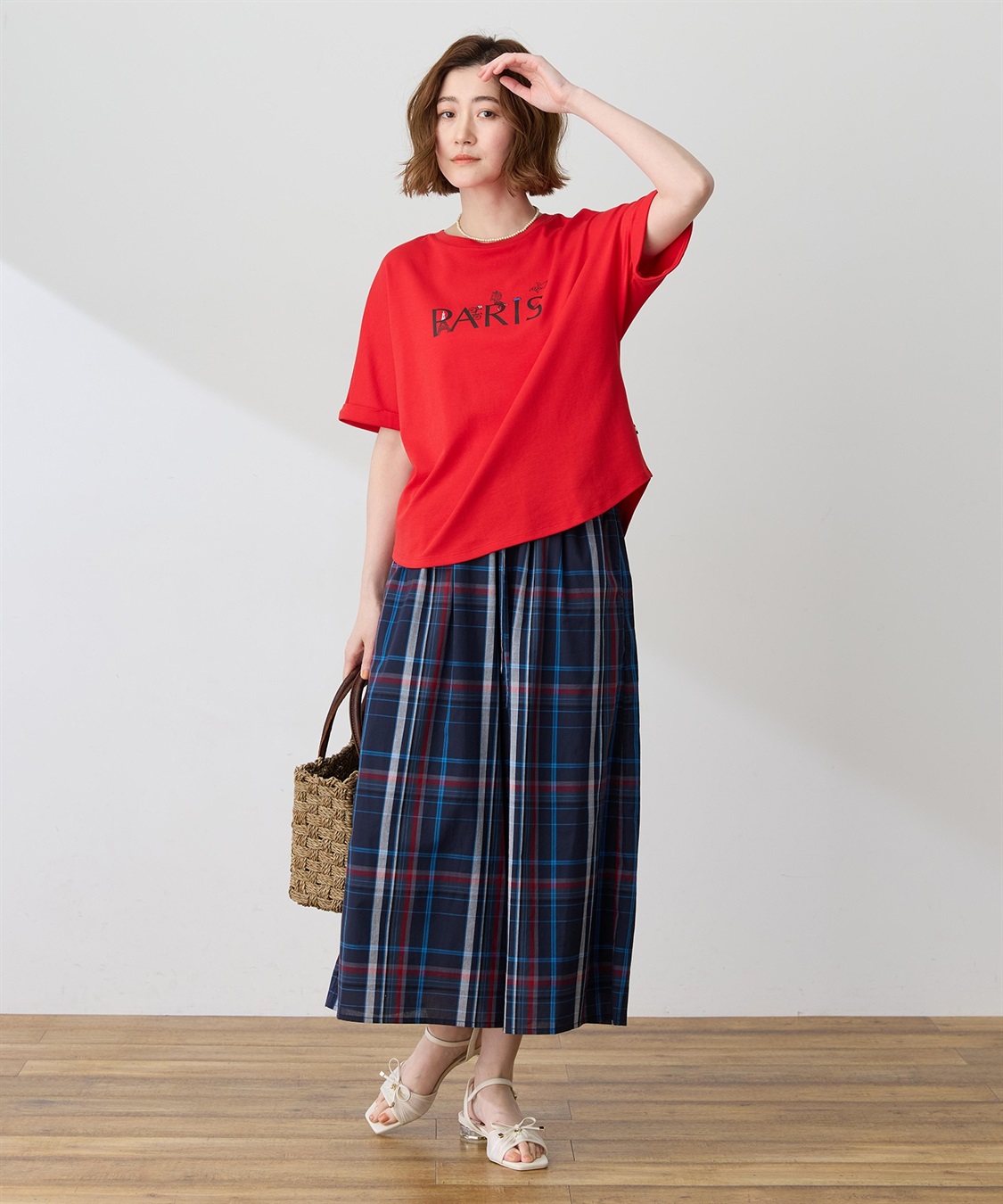 Petit Honfleur 【イラストレーターコラボ】PARISロゴプリントTシャツ【接触冷感・UVカット・オーガニックコットンブレンド】_sub_14
