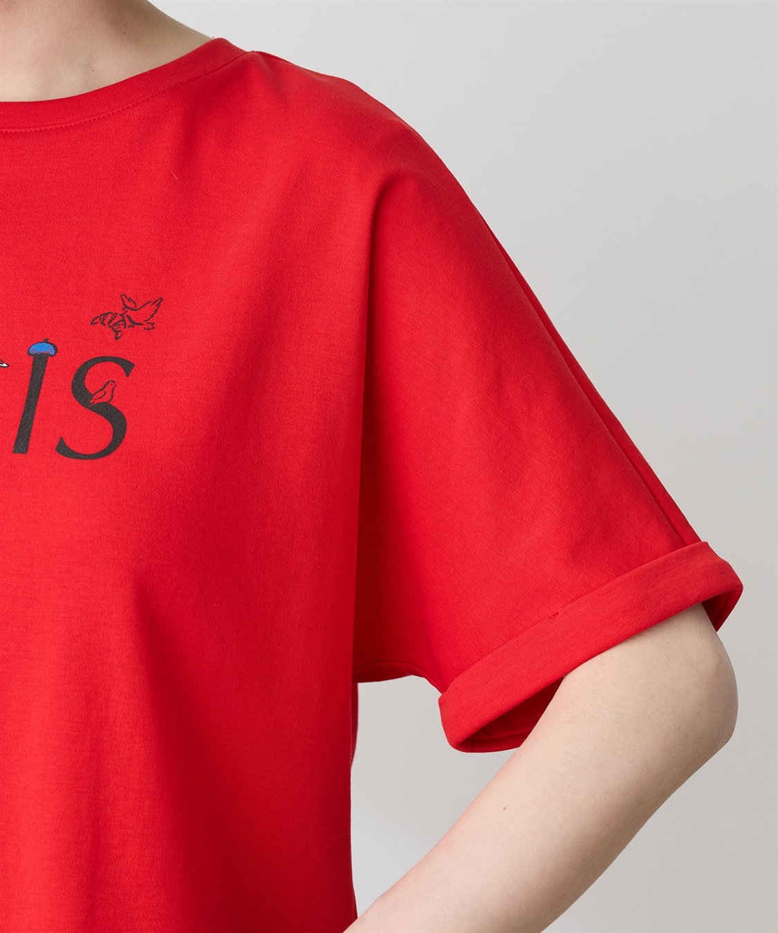 Petit Honfleur 【イラストレーターコラボ】PARISロゴプリントTシャツ【接触冷感・UVカット・オーガニックコットンブレンド】_sub_16