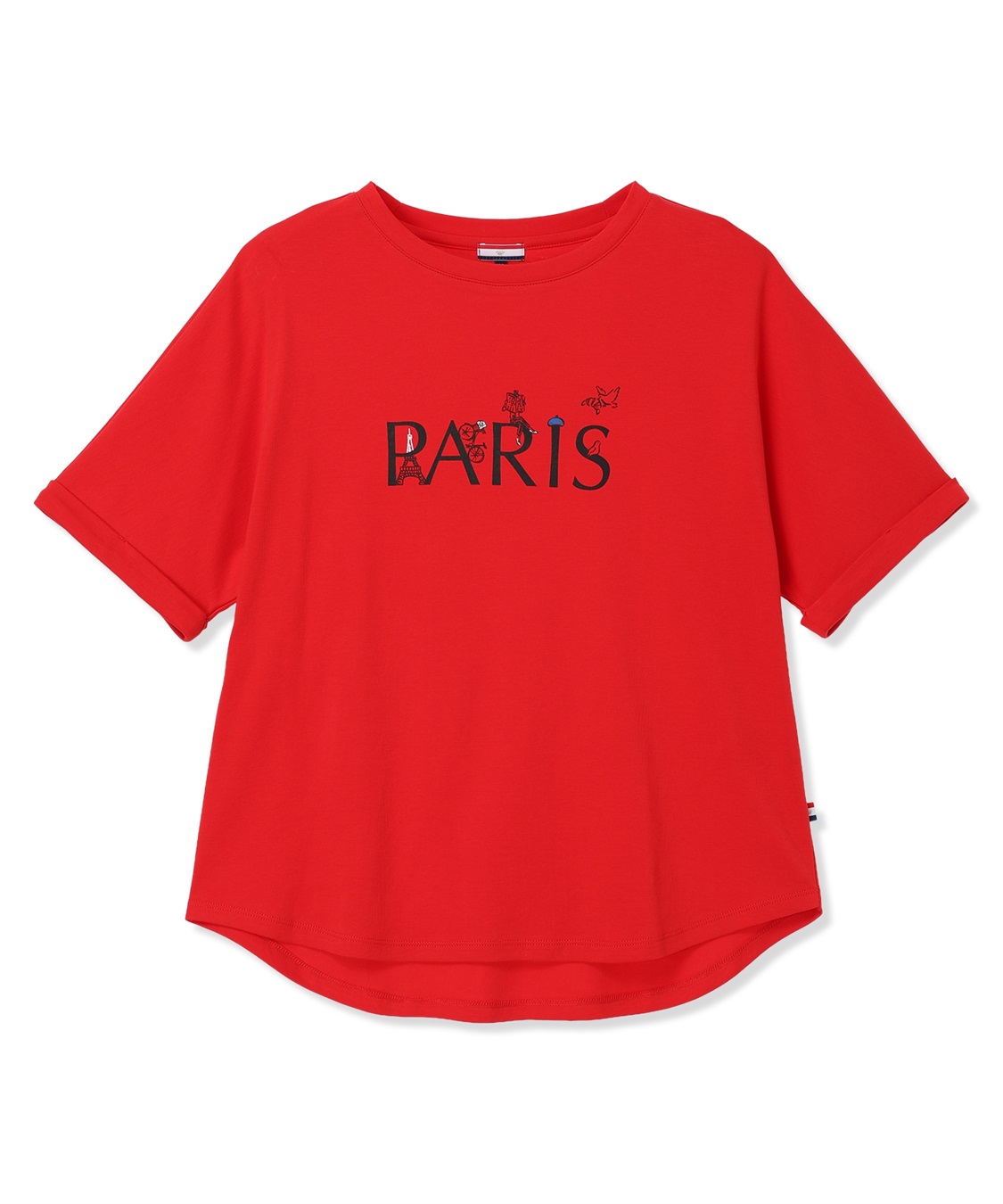 Petit Honfleur 【イラストレーターコラボ】PARISロゴプリントTシャツ【接触冷感・UVカット・オーガニックコットンブレンド】_sub_19