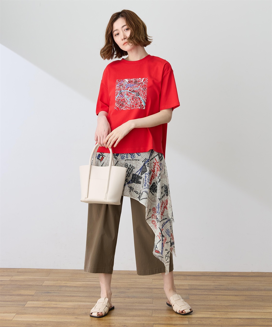 Petit Honfleur 【イラストレーターコラボ】マップモチーフプリントTシャツ【接触冷感・UVカット・オーガニックコットンブレンド】_sub_14