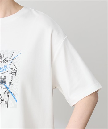 Petit Honfleur 【イラストレーターコラボ】マップモチーフプリントTシャツ【接触冷感・UVカット・オーガニックコットンブレンド】_subthumb_18