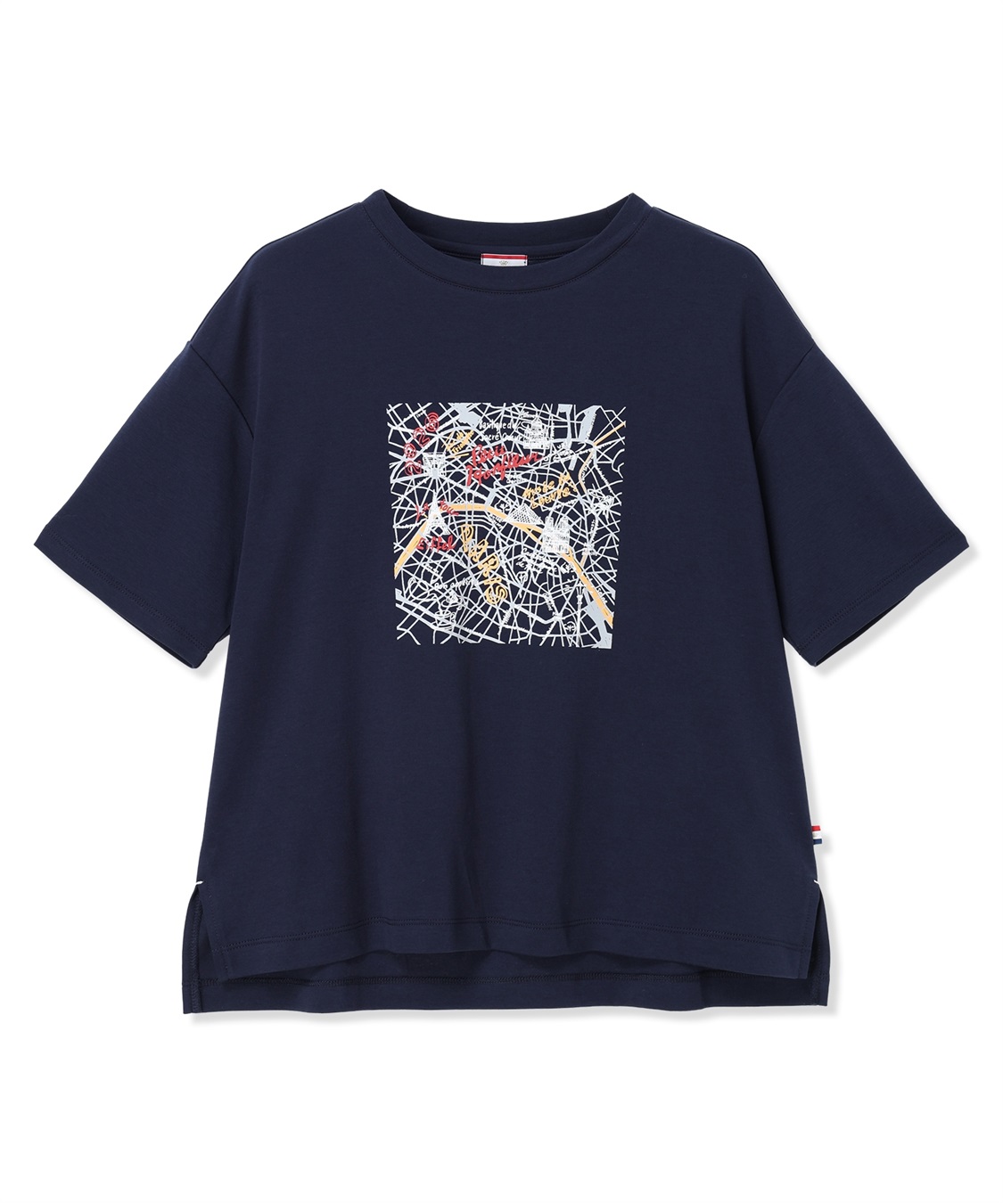 Petit Honfleur 【イラストレーターコラボ】マップモチーフプリントTシャツ【接触冷感・UVカット・オーガニックコットンブレンド】_sub_29