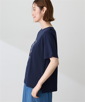 Petit Honfleur 【イラストレーターコラボ】猫プリントTシャツ【接触冷感・UVカット・オーガニックコットンブレンド】_subthumb_2