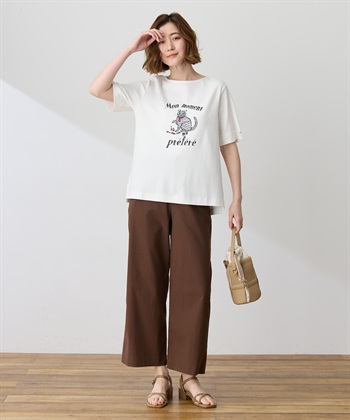 Petit Honfleur 【イラストレーターコラボ】猫プリントTシャツ【接触冷感・UVカット・オーガニックコットンブレンド】_subthumb_8