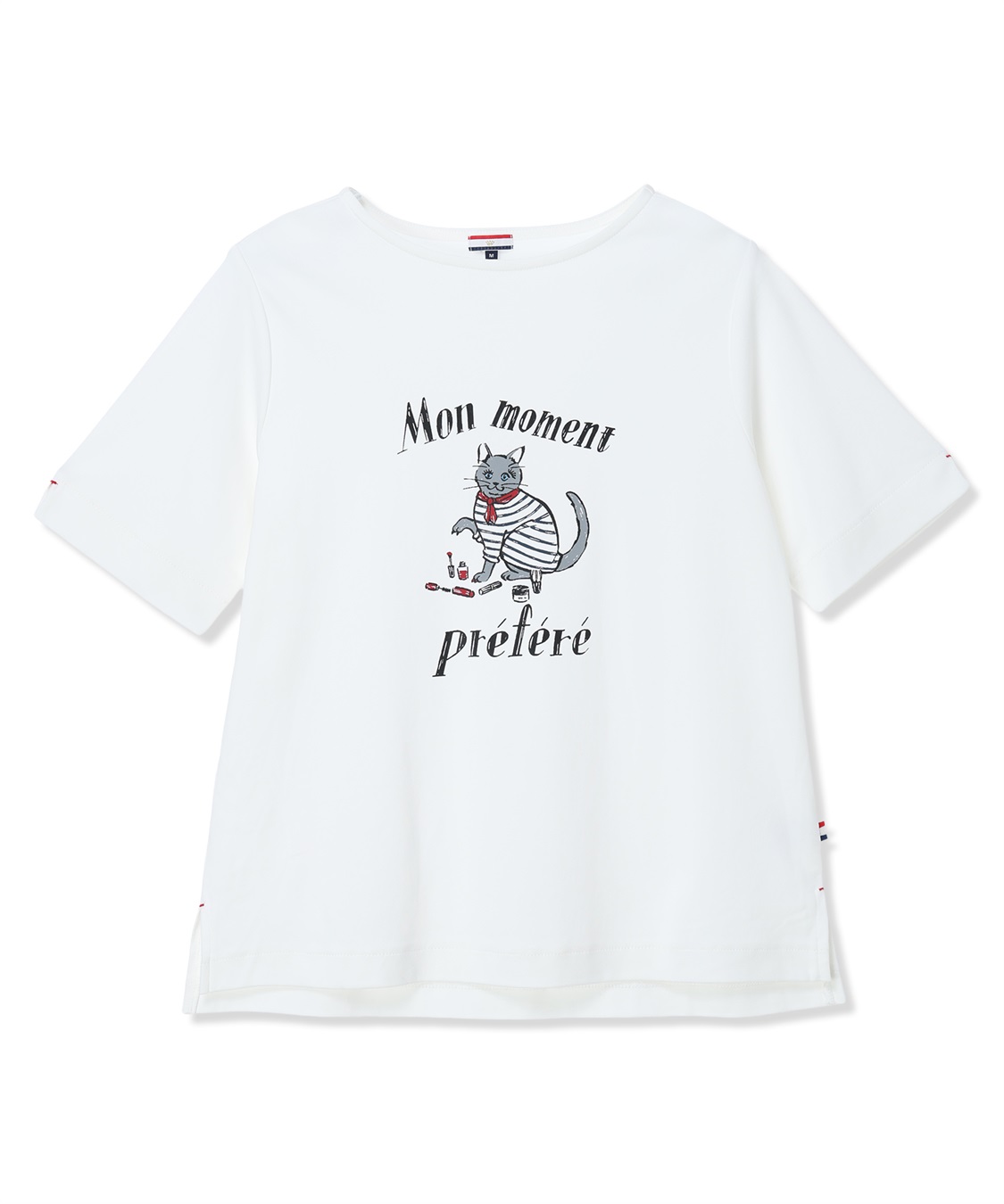 Petit Honfleur 【イラストレーターコラボ】猫プリントTシャツ【接触冷感・UVカット・オーガニックコットンブレンド】_sub_24