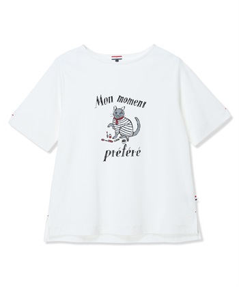 Petit Honfleur 【イラストレーターコラボ】猫プリントTシャツ【接触冷感・UVカット・オーガニックコットンブレンド】_subthumb_24