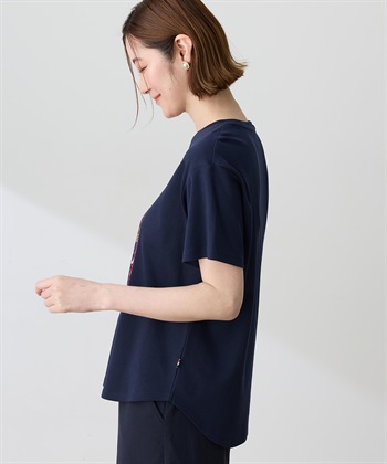 Petit Honfleur 【イラストレーターコラボ】ドットモチーフプリントTシャツ【接触冷感・UVカット・オーガニックコットンブレンド】_subthumb_2