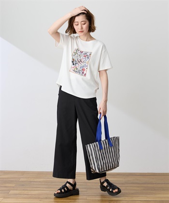Petit Honfleur 【イラストレーターコラボ】ドットモチーフプリントTシャツ【接触冷感・UVカット・オーガニックコットンブレンド】_subthumb_6