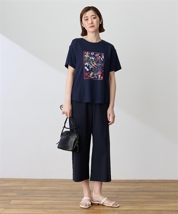 Petit Honfleur 【イラストレーターコラボ】ドットモチーフプリントTシャツ【接触冷感・UVカット・オーガニックコットンブレンド】_subthumb_7