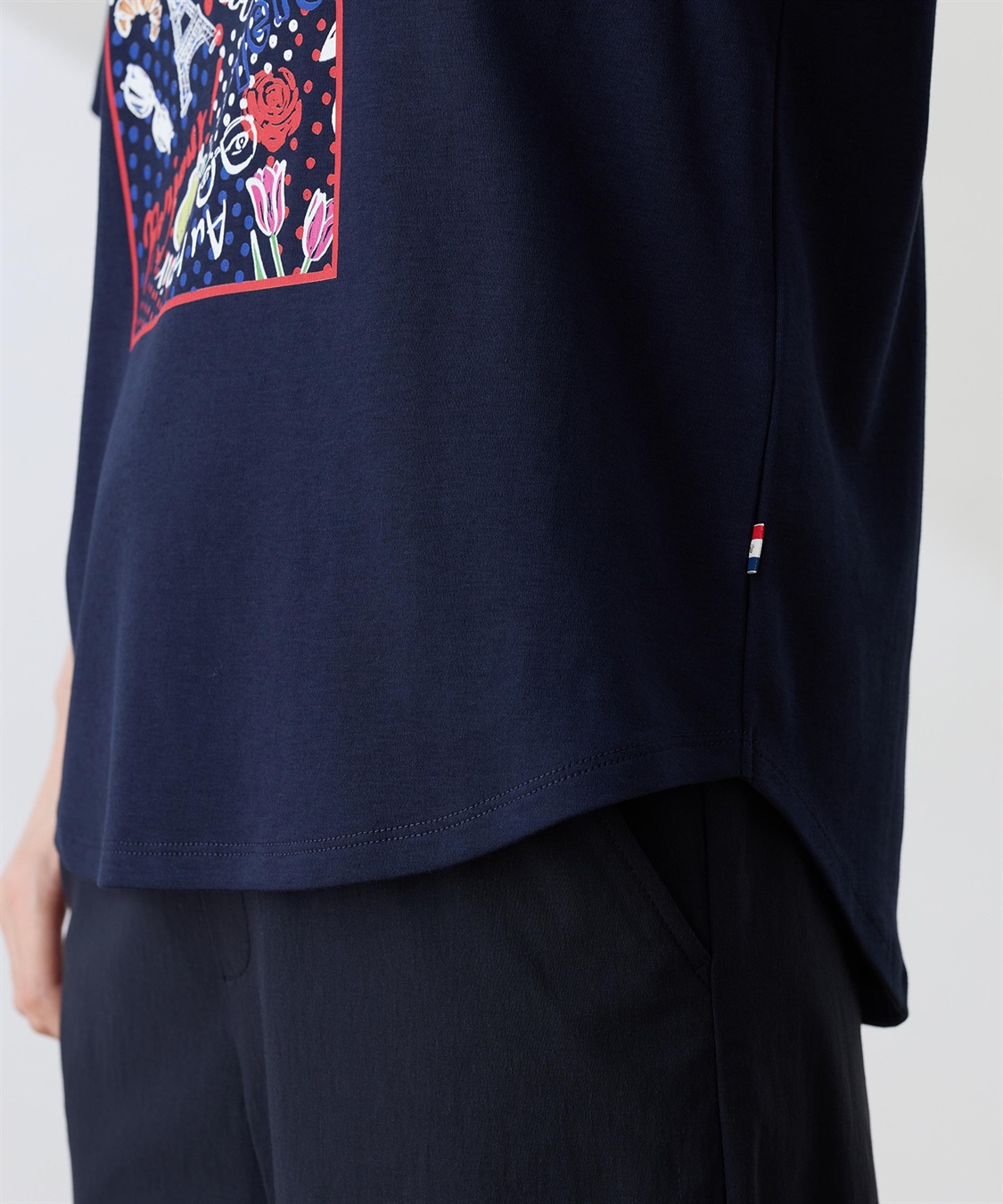 Petit Honfleur 【イラストレーターコラボ】ドットモチーフプリントTシャツ【接触冷感・UVカット・オーガニックコットンブレンド】_sub_12